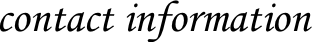 contact information